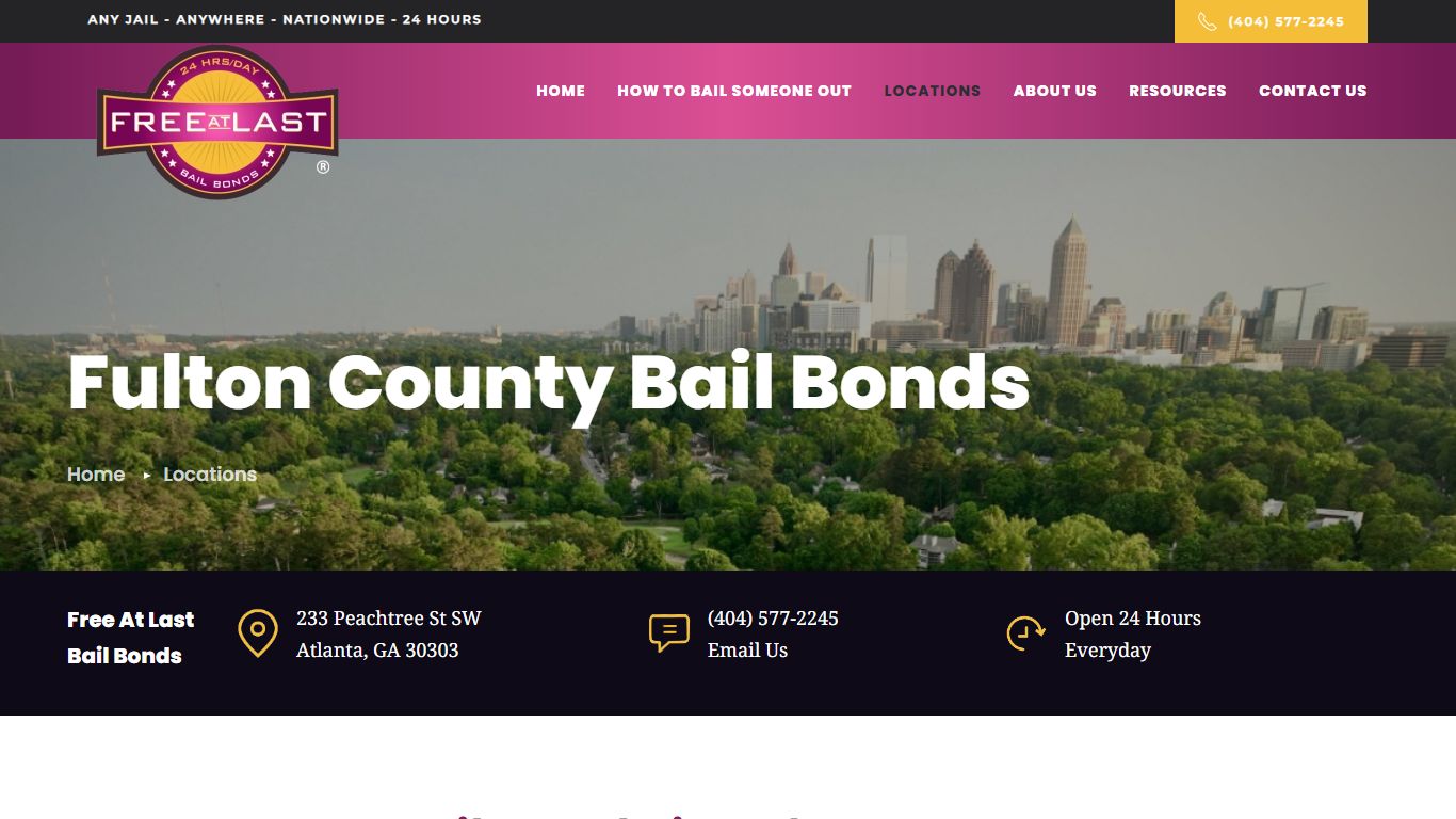 Fulton County Bail Bonds in Atlanta - Free At Last