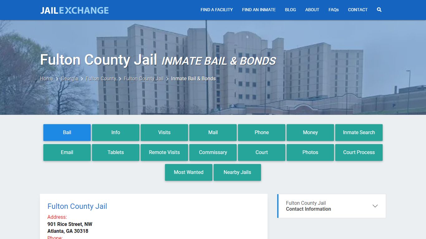 Bail & Bonds - Fulton County Jail, GA - Jail Exchange